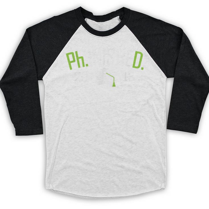 Finished PhD PhInished 2018 Graduation Shirt Baseball Raglan Shirt