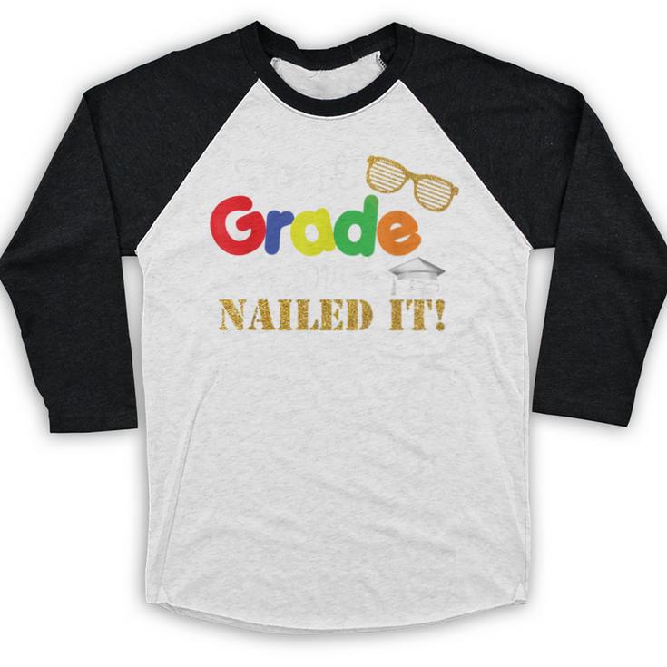 First 1st Grade 2018 Nailed It Graduation Shirt Baseball Raglan Shirt