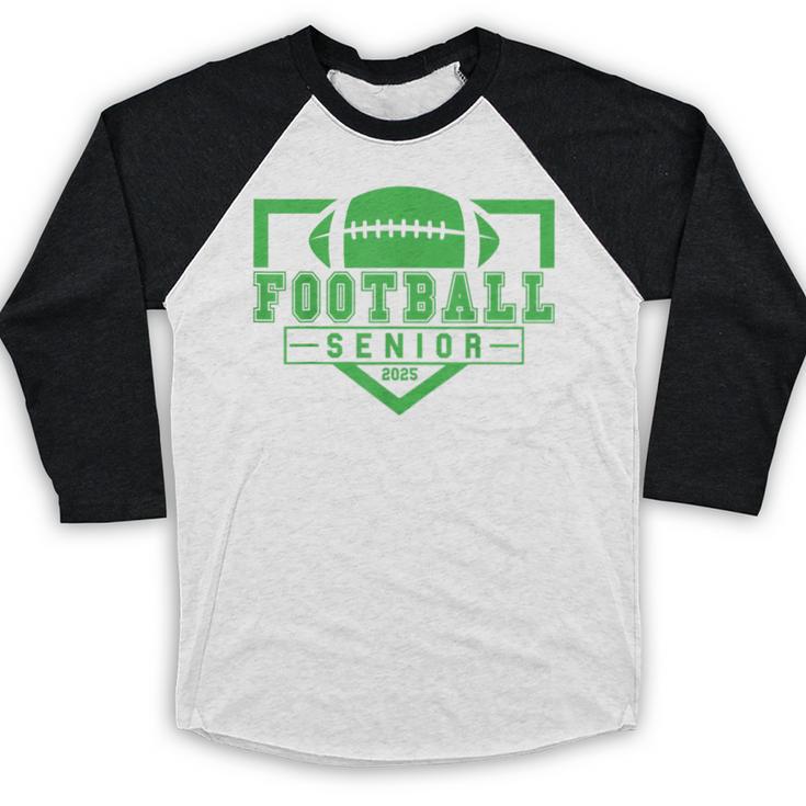 Football Senior Night Football Senior 2025 Graduation 24 Baseball Raglan Shirt