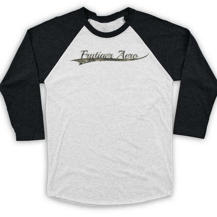 Frutiger Aero Aesthetic Camouflage Vintage Inspired Baseball Raglan Shirt
