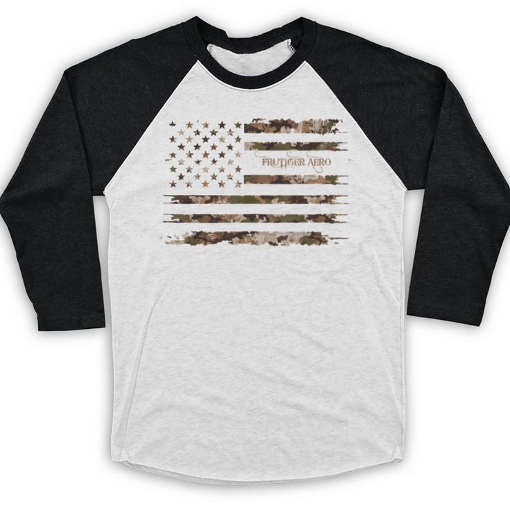 Frutiger Aero Aesthetic Retro Tech Camo Distressed American Baseball Raglan Shirt