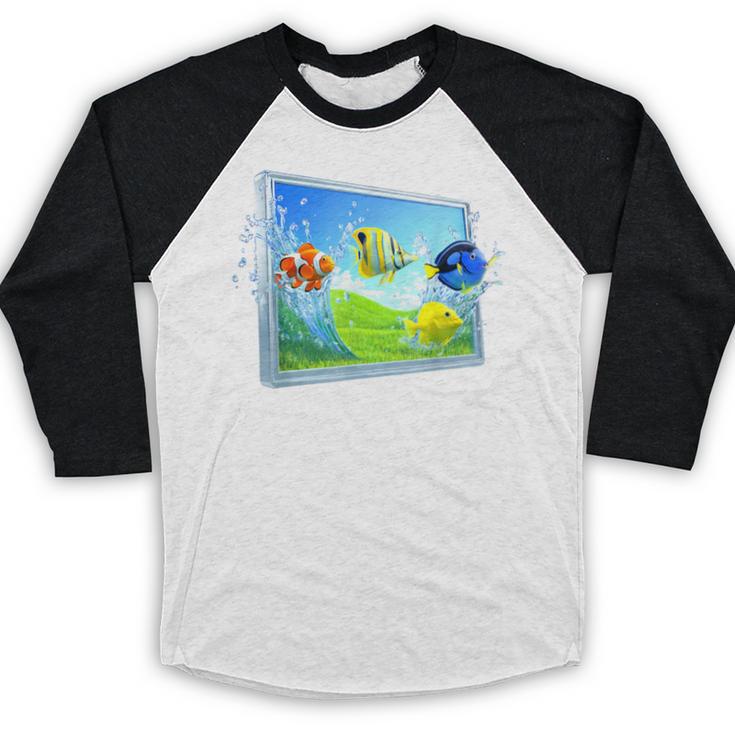 Frutiger Aero Fish Baseball Raglan Shirt