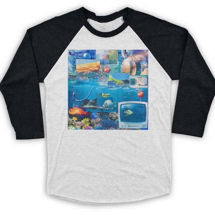 Frutiger Aero Retro Vibes Y2K Retro Grunge Baseball Raglan Shirt