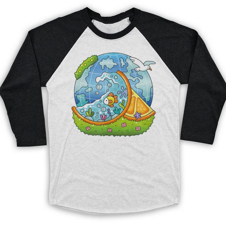 Frutiger Aero Y2K Fashion Trends Statement Piece Tech Orange Baseball Raglan Shirt
