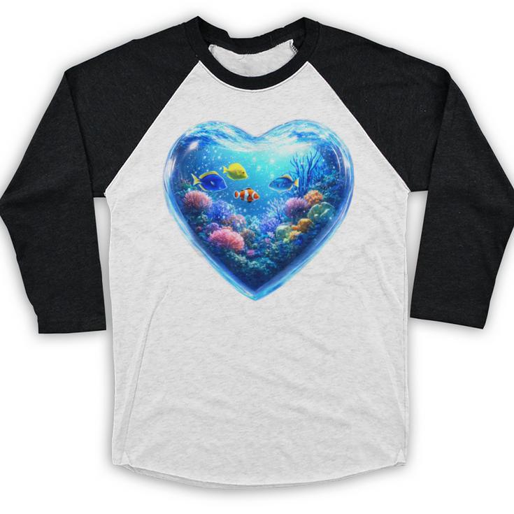 Frutiger Aero Y2K Heart Baseball Raglan Shirt