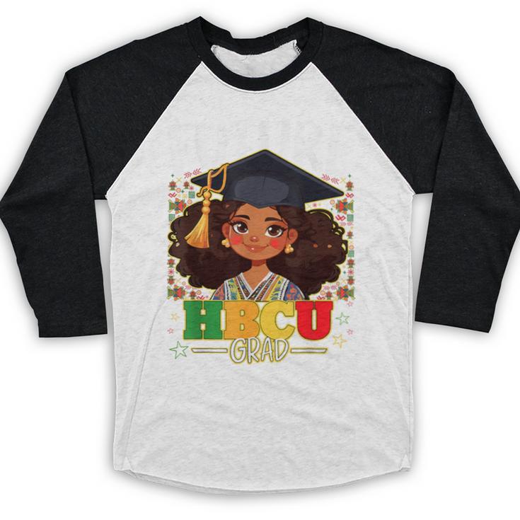 Future HBCU Grad Afro Girl College Graduation Kids Baseball Raglan Shirt