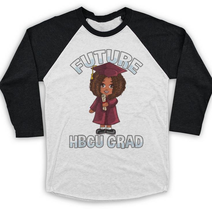 Future HBCU Grad Girl Wearing Graduation Gown Baseball Raglan Shirt