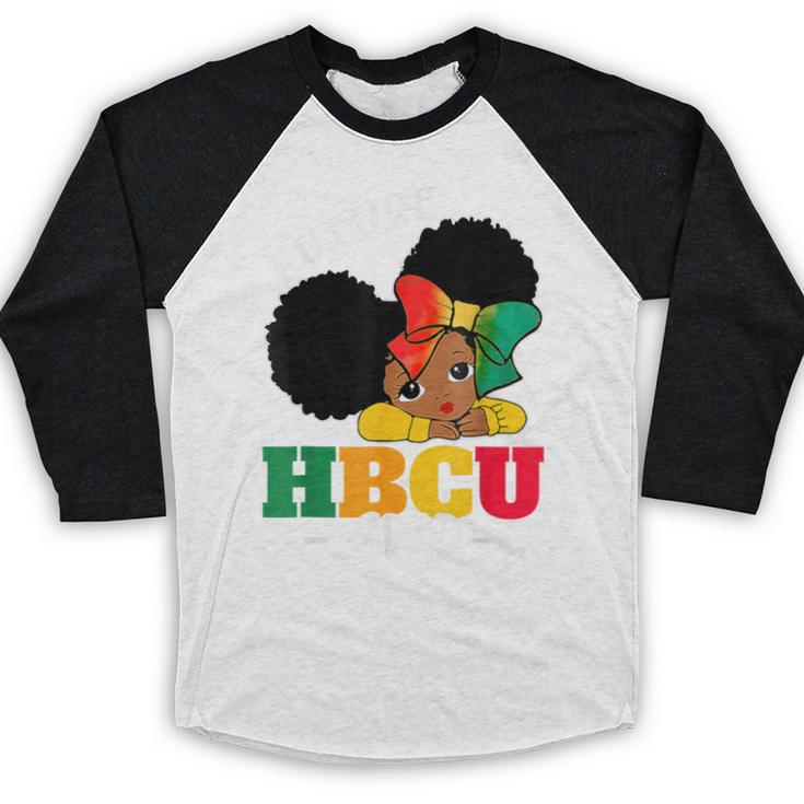 Future HBCU Grad History Girl Graduation HBCU Kids Baseball Raglan Shirt
