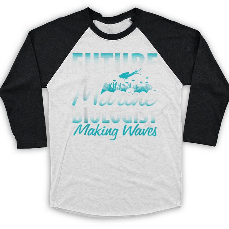 FUTURE MARINE BIOLOGIST MAKING WAVES Graduation T-Shirt Baseball Raglan Shirt