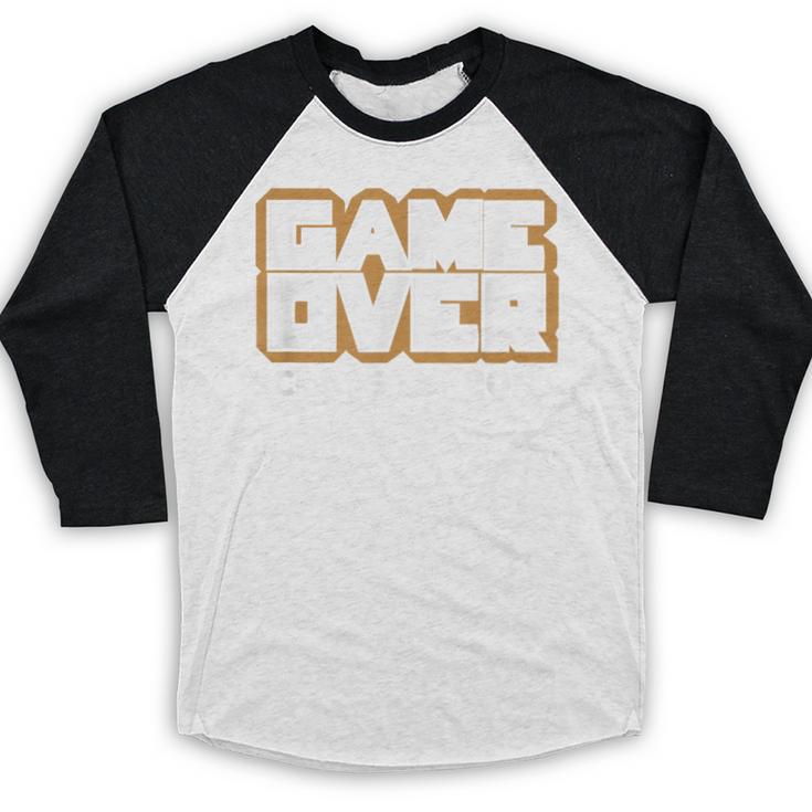 Game Over Class Of 2018 Graduation Shirt Baseball Raglan Shirt