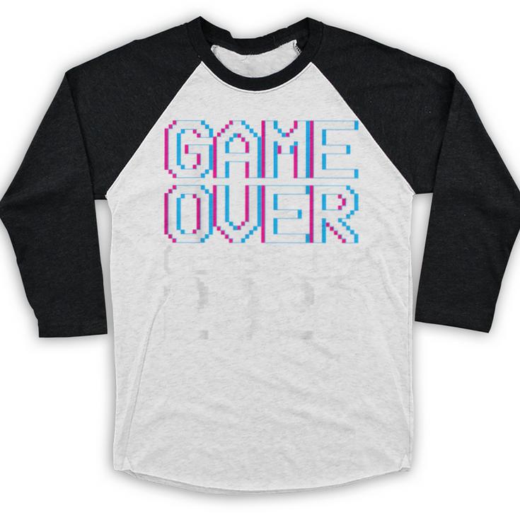 Game Over Class Of 2021 Video Games Graduation Gamer Baseball Raglan Shirt