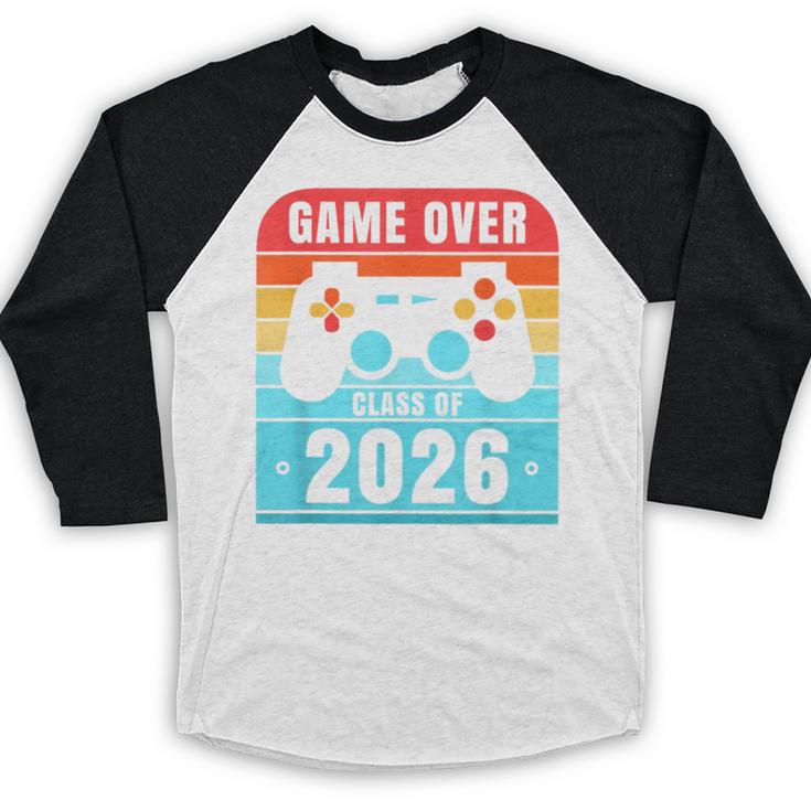 Game Over Class Of 2026 Shirt Students Graduation Baseball Raglan Shirt