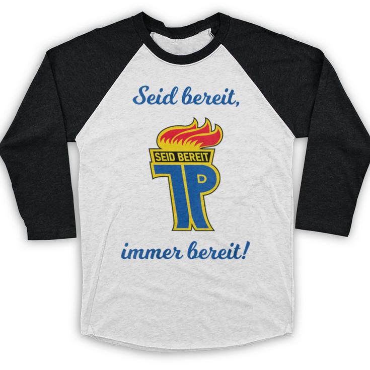 GDR Pioneer East East Nostalgia USSR Soviet Union Baseball Raglan Shirt