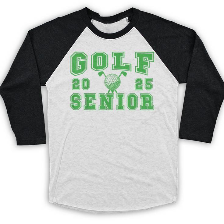 Golf Senior Night Golf Senior 2025 Graduation 32 Baseball Raglan Shirt