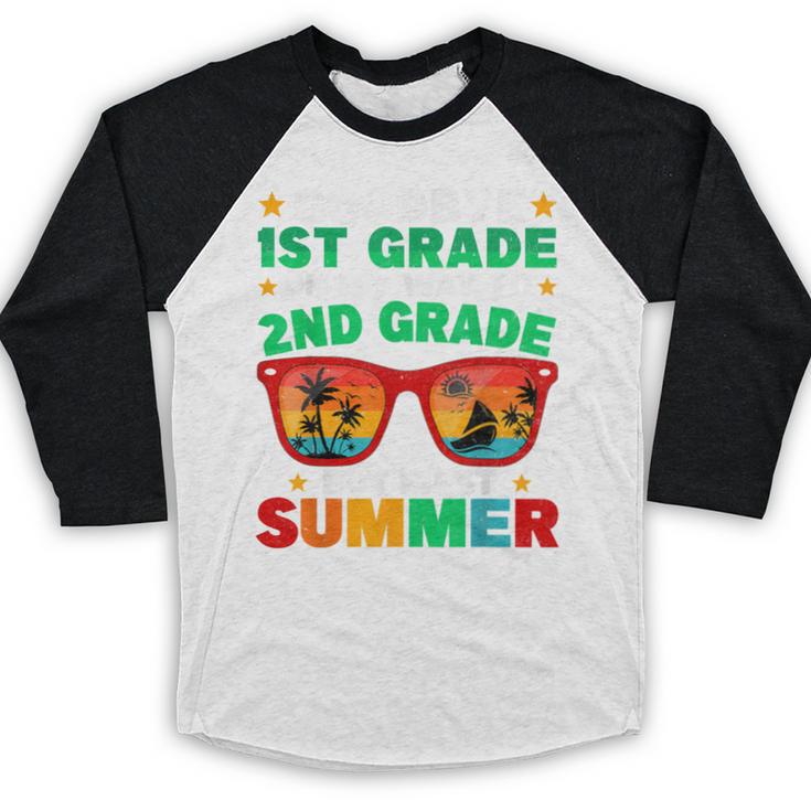 Goodbye 1st Grade First Summer Graduation Last Day Boys Baseball Raglan Shirt