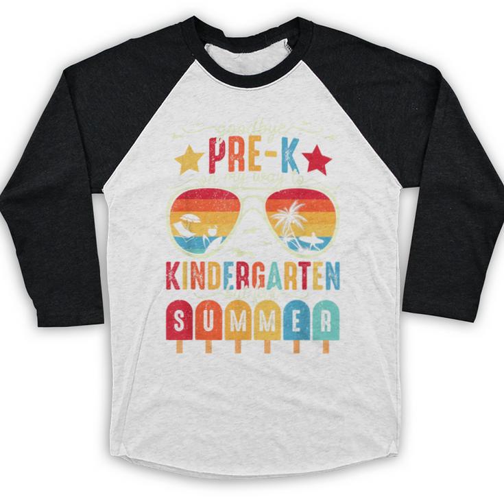 Goodbye Pre-k Graduation Kindergarten Summer Break Graduate Baseball Raglan Shirt
