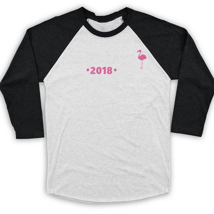 Graduate Flamingo 2018 Cute Graduation Baseball Raglan Shirt