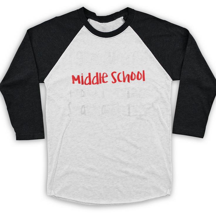 I Graduated Middle School Graduation Baseball Raglan Shirt
