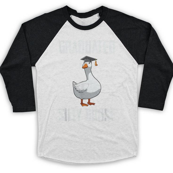 Graduated Silly Goose Student Graduation 2026 Grad Baseball Raglan Shirt