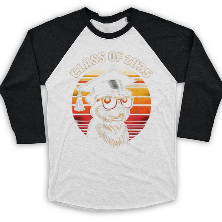Graduation Day 2025 Graduate Class School Degree College Dog Baseball Raglan Shirt