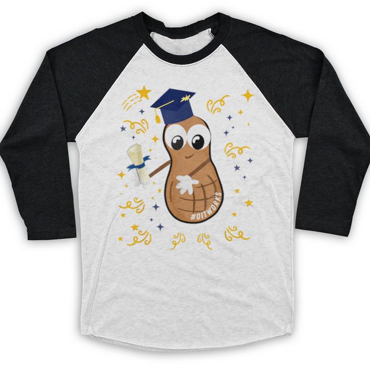 Graduation Flossing Peanut OIT Baseball Raglan Shirt