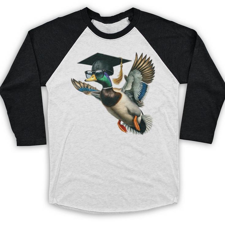 Graduation Mallard Duck Hunter Hunting Season Grad Hunting Baseball Raglan Shirt