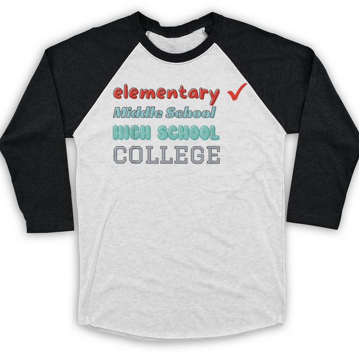 Graduation Promotion Elementary School To Junior High Baseball Raglan Shirt