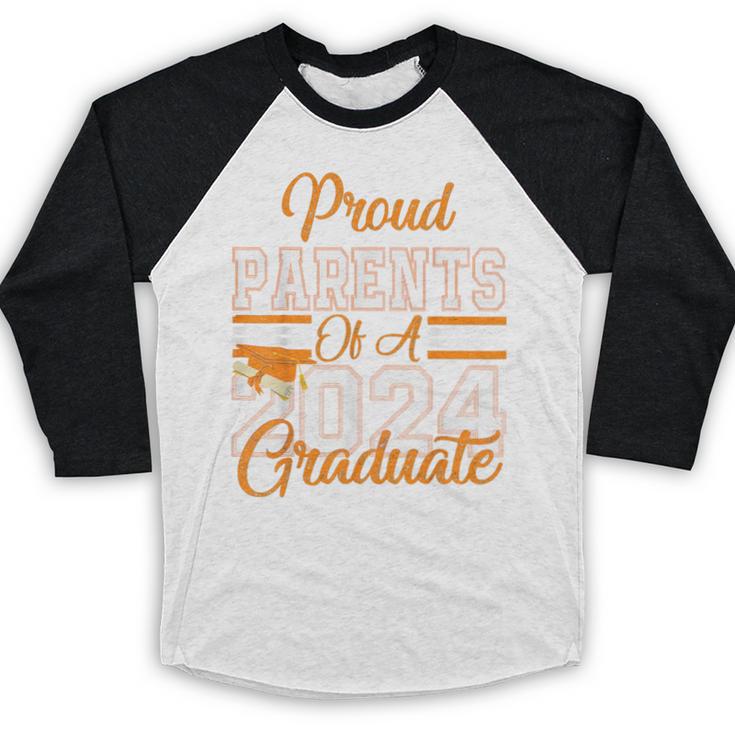 Graduation Proud Parents Of a 2024 Graduate For Mom And Dad Baseball Raglan Shirt