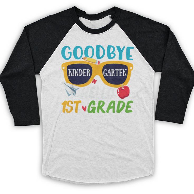 Graduation Shirt Goodbye Kindergarten Hello 1st Grade School Baseball Raglan Shirt