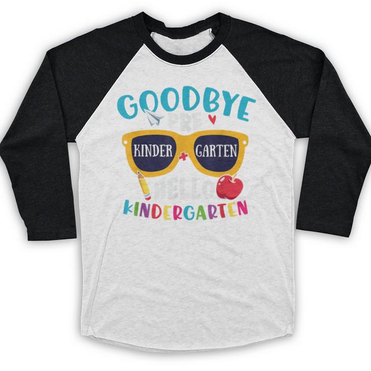 Graduation Shirt Goodbye PreK Hello Kindergarten School Baseball Raglan Shirt