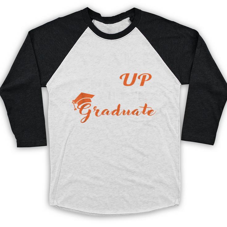 Graduation Shirt High School And College For Sleepy Graduate Baseball Raglan Shirt
