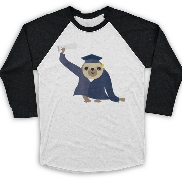 Graduation Sloth Lover T-Shirt Class Of 2019 Baseball Raglan Shirt