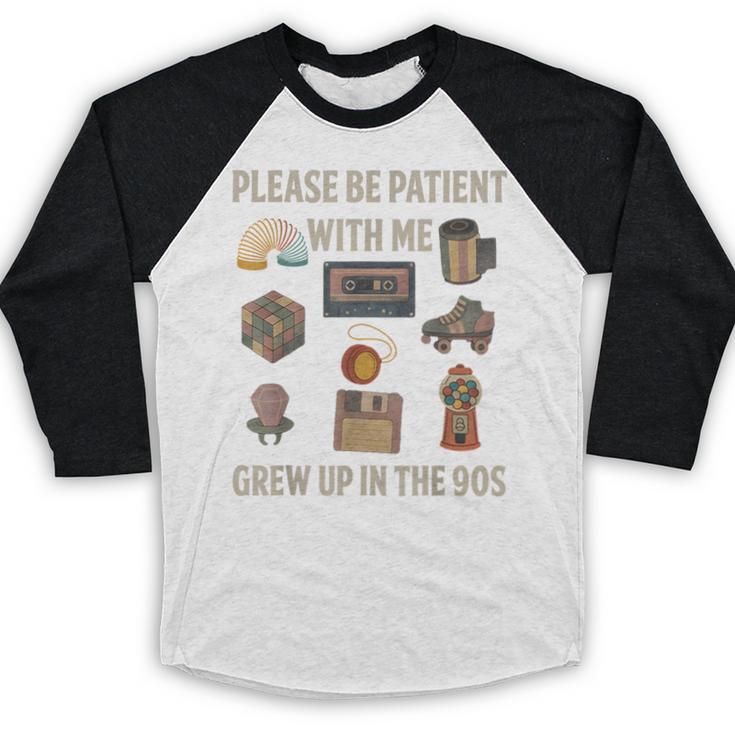 Grew Up In The 90s Retro Nostalgia Baseball Raglan Shirt