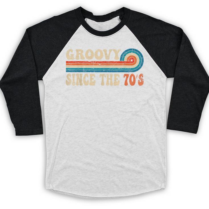 Groovy Since The 70s Aesthetic Nostalgia 1970's Retro Baseball Raglan Shirt Groovy Since The 70s Aesthetic Nostalgia 1970's Retro Baseball Raglan Shirt