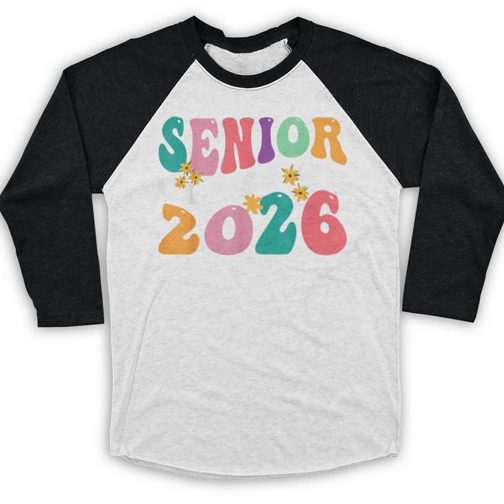 Groovy Senior Class Of 2026 My Last First Day Graduation 26 Baseball Raglan Shirt