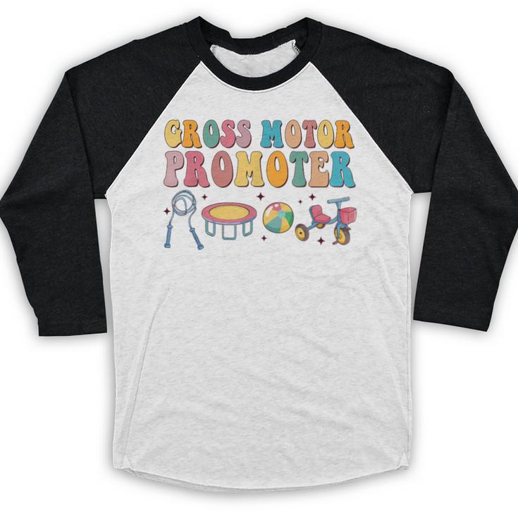 Gross Motor Promoter Physical Therapist Graduation Baseball Raglan Shirt