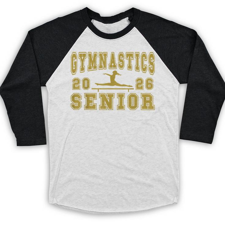 Gymnastics Senior Night Gymnastics Senior 2026 Graduation 25 Baseball Raglan Shirt