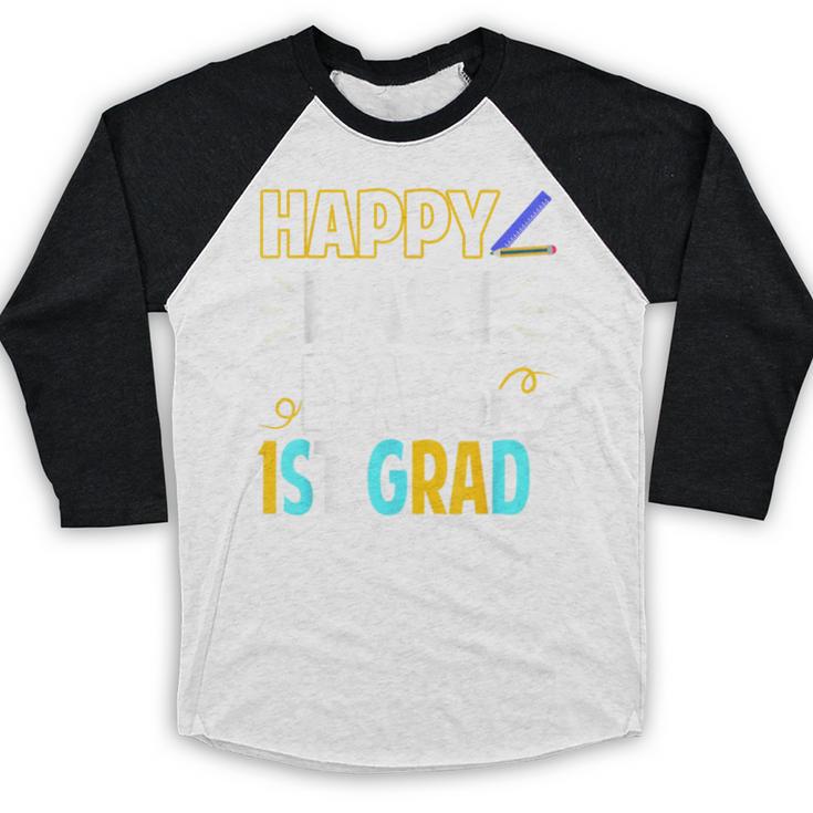 Happy Last Day Of 1st Grade Shirt Cutie Graduation Baseball Raglan Shirt