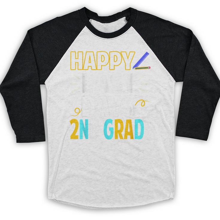 Happy Last Day Of 2nd Grade Shirt Cutie Graduation Baseball Raglan Shirt