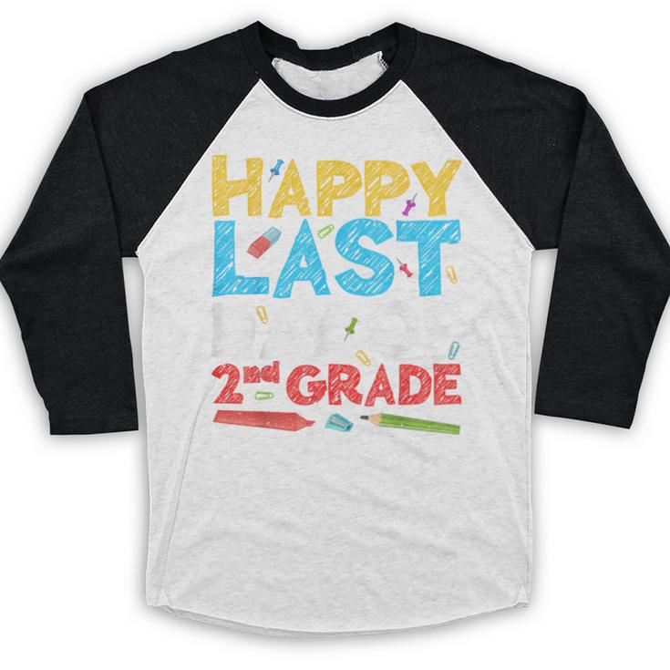 Happy Last Day Of 2nd Grade Shirt Second Grade Graduation Baseball Raglan Shirt