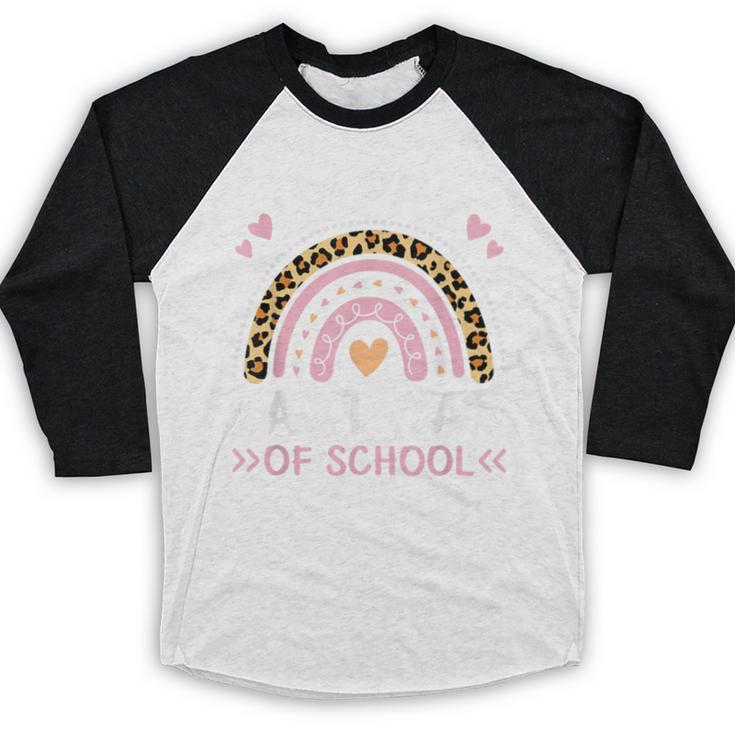 HAPPY LAST OF DAY SCHOOL Rainbow Teacher Student Graduation Men Women Girls Kids Baseball Raglan Shirt