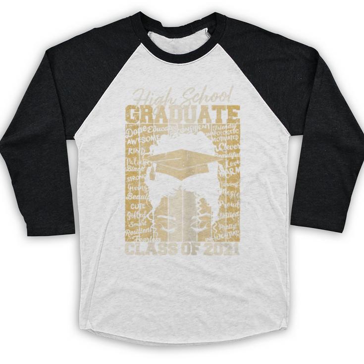 High School Graduate Queen Class Of 2021 Graduation Baseball Raglan Shirt