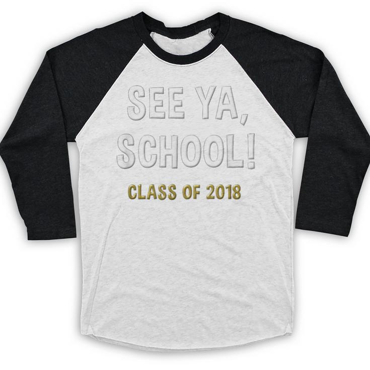 High School Graduation Class Of 2018 Shirt Baseball Raglan Shirt