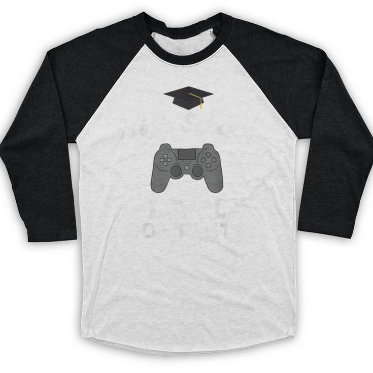 High School Graduation Shirt Video Gamer Nerd Geek Game Baseball Raglan Shirt