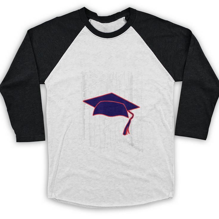 High School GraduationShirt Flag College Graduation Baseball Raglan Shirt