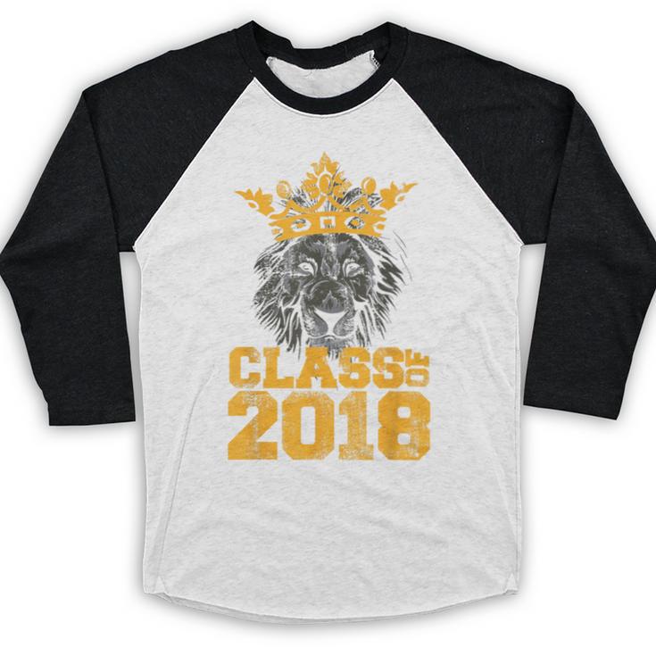High School King Graduation Shirt Class Of 2018 Seniors Baseball Raglan Shirt