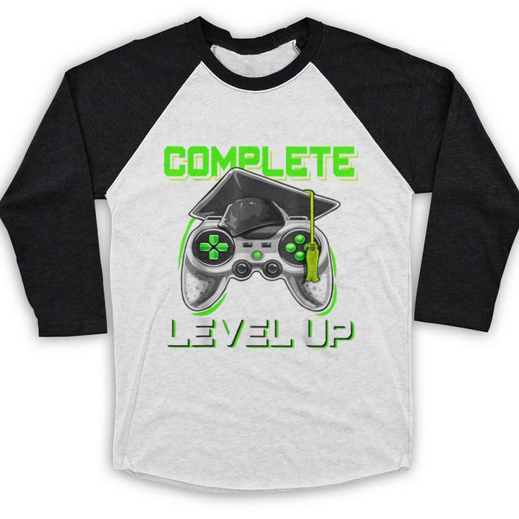 High School Level Complete Class Of 2024 Graduation Baseball Raglan Shirt