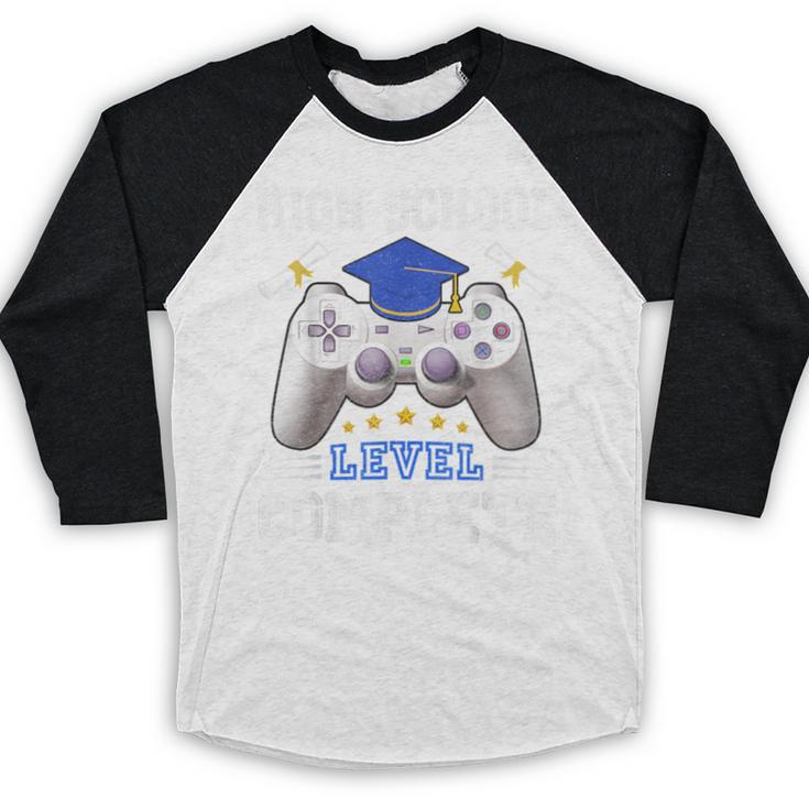High School Level Complete Class Of 2025 Graduation Baseball Raglan Shirt