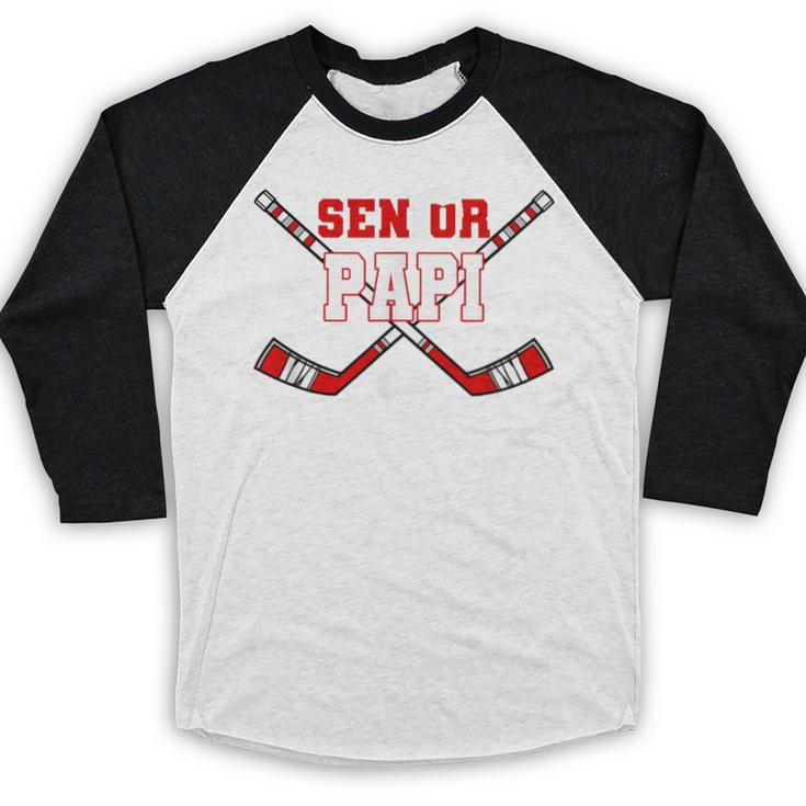 Hockey Senior Papi Graduation Class Of 2026 Kids Baseball Raglan Shirt