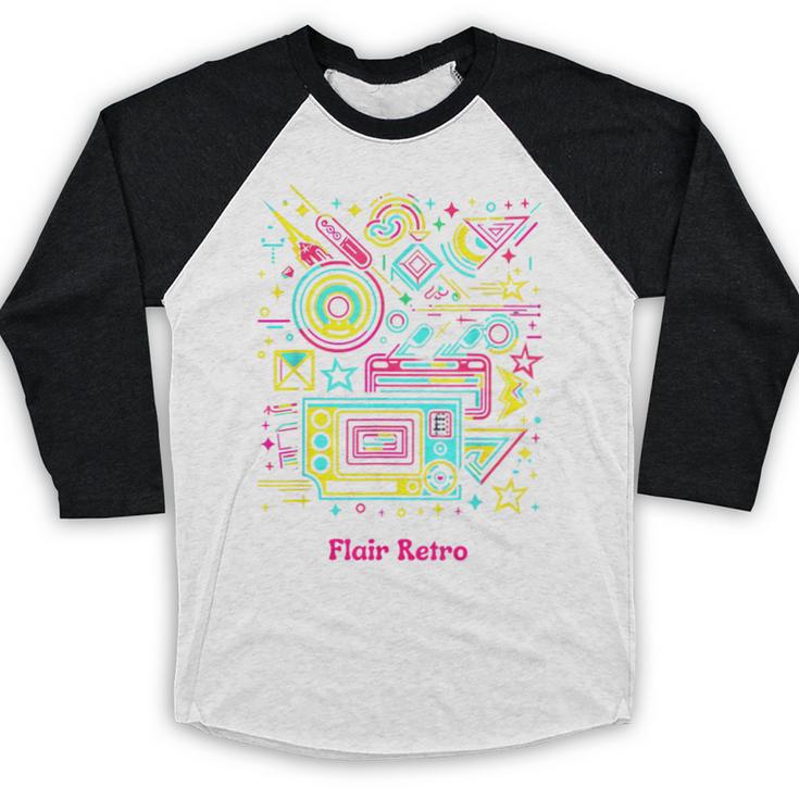Iconic Nostalgia Vintage Graphic Baseball Raglan Shirt